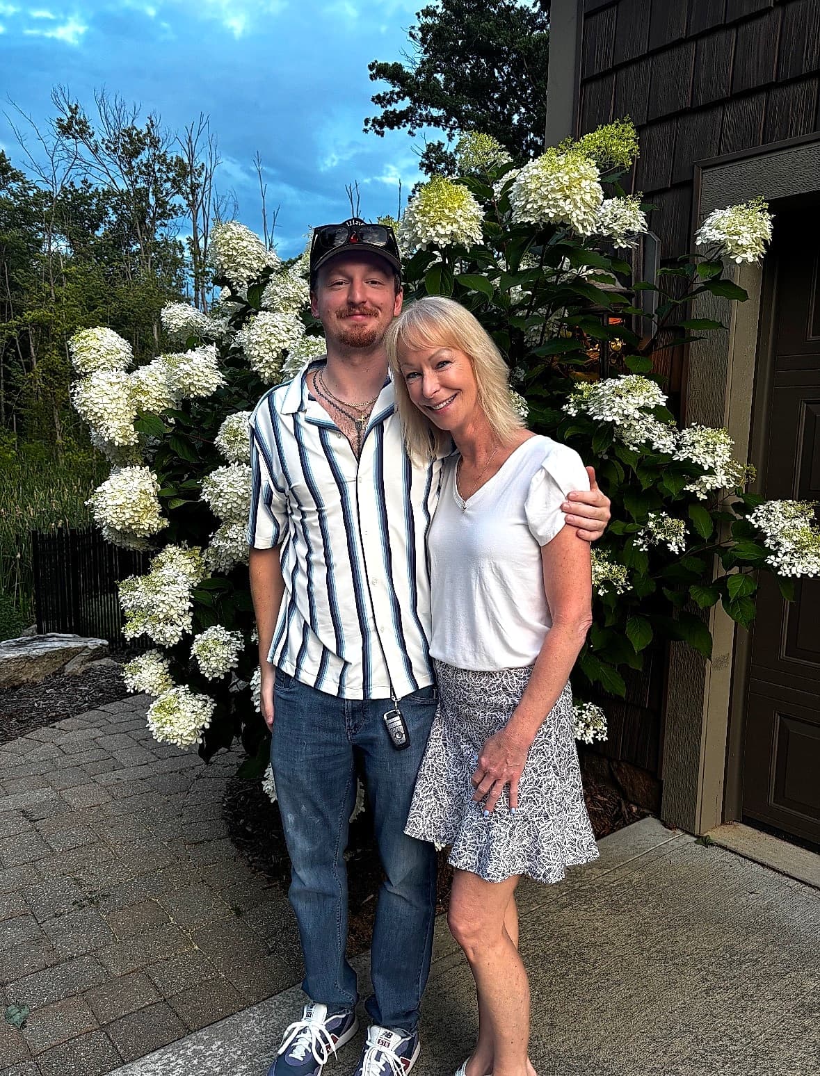 Conner Mamula with his mother