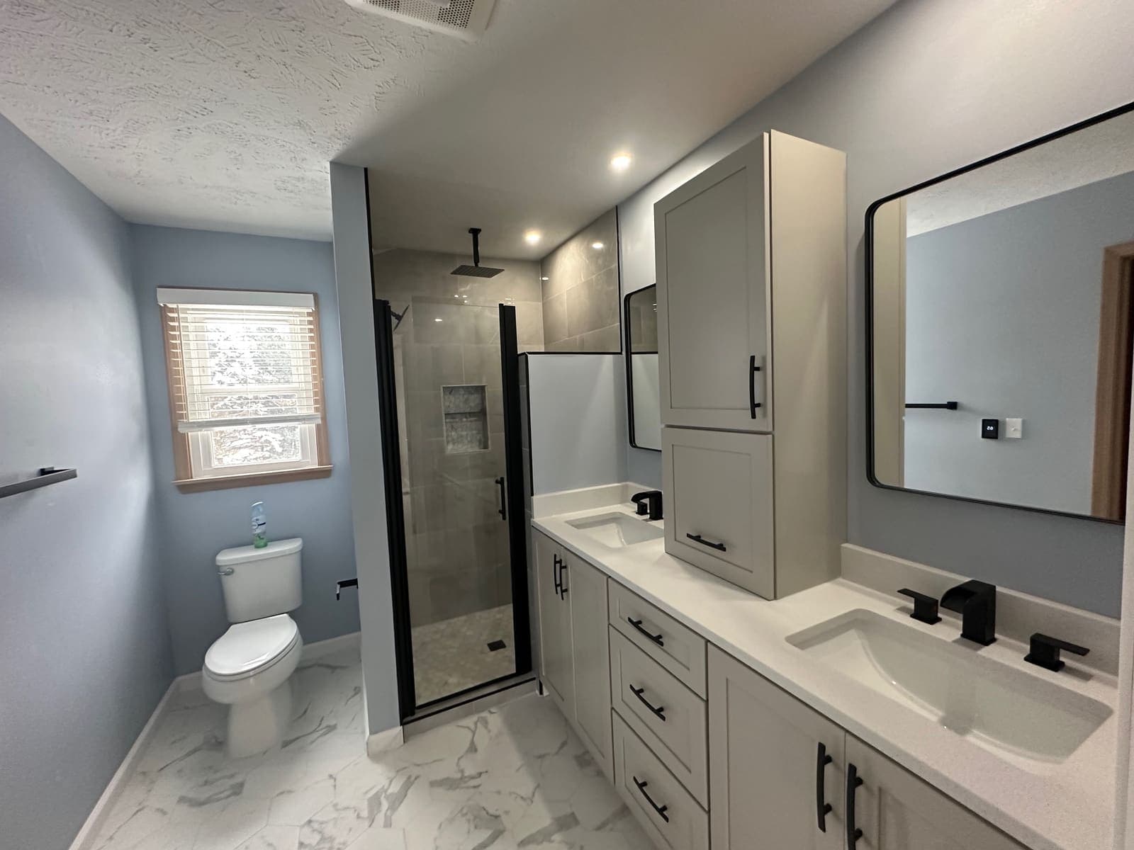 after photo of the Twinsburg master and guest bath remodel