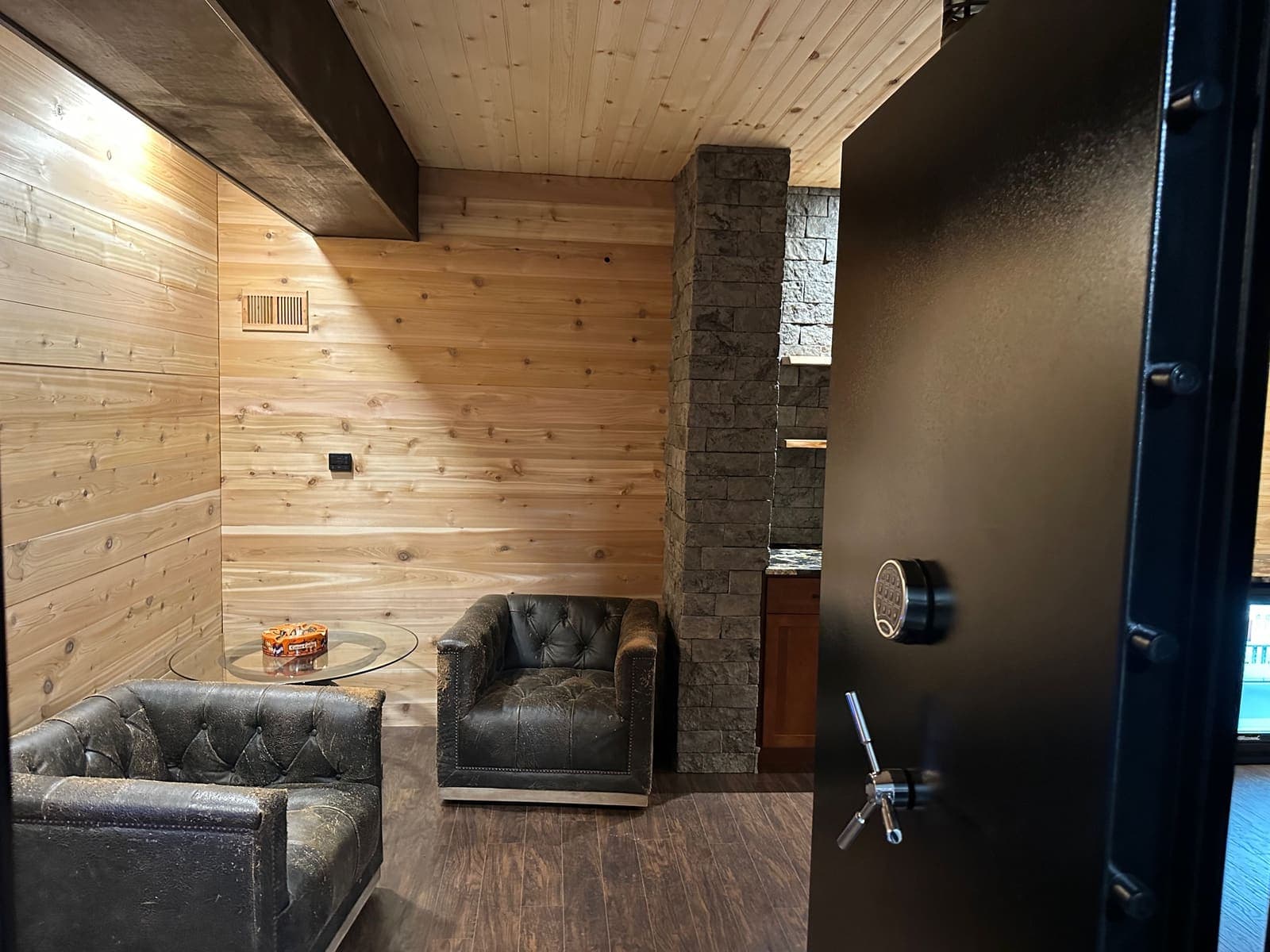 after photo of the Custom basement bar and lounge