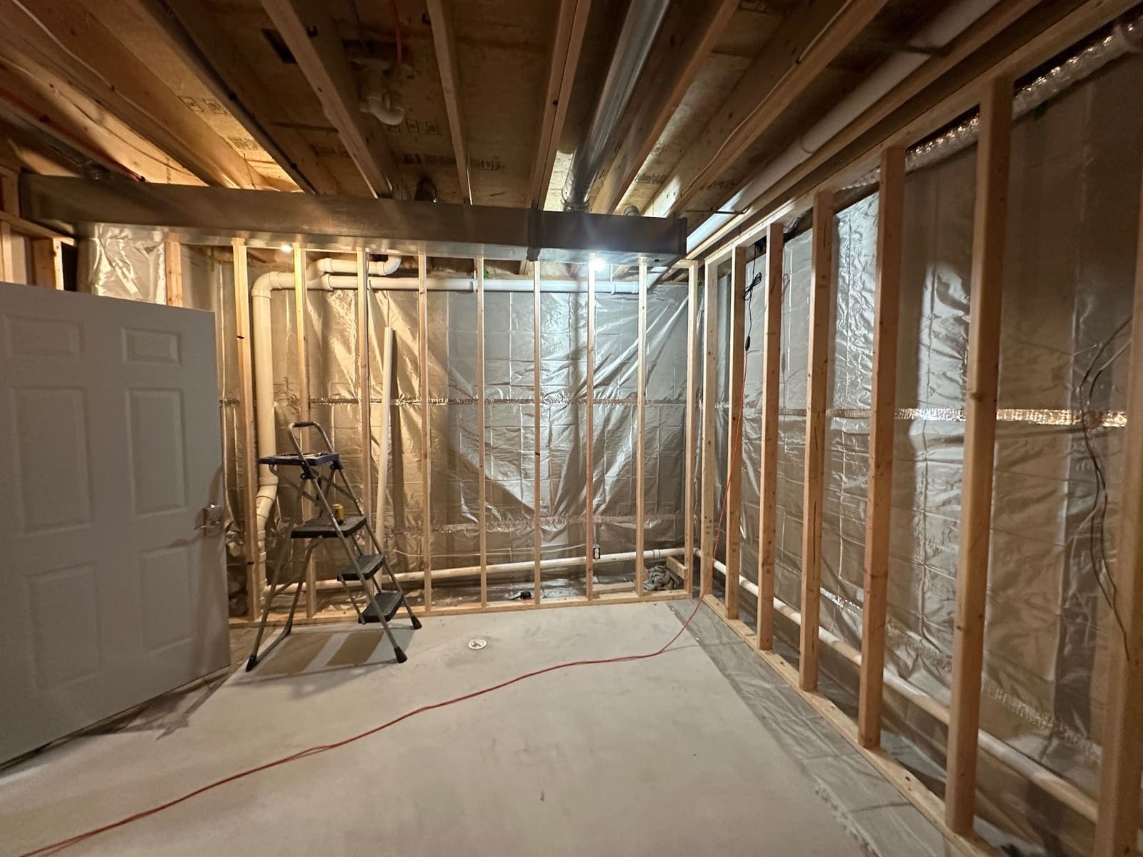 during photo of the Custom basement bar and lounge