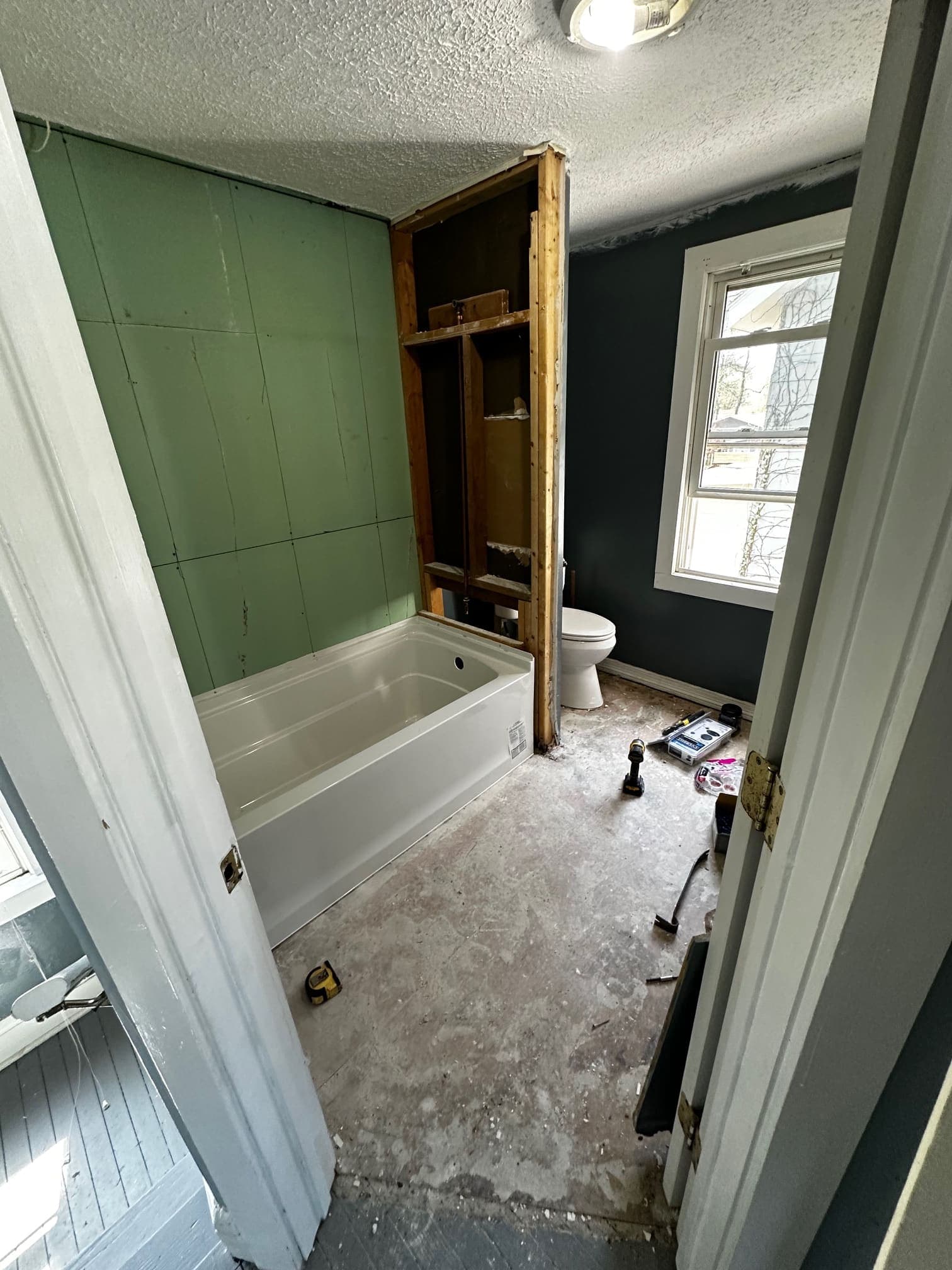 during photo of the Cuyahoga Falls bathroom remodel