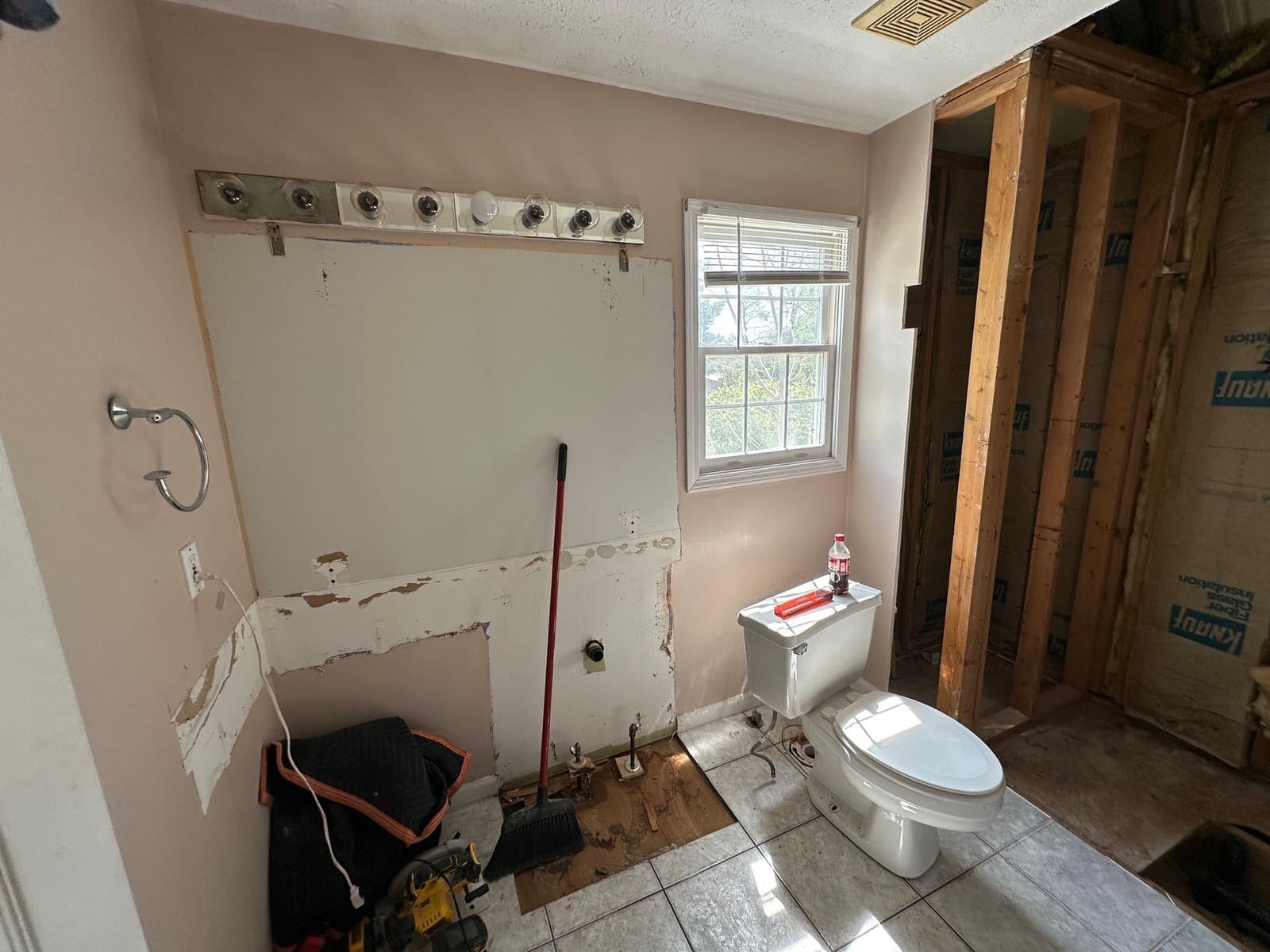 during photo of the Twinsburg master bath remodel