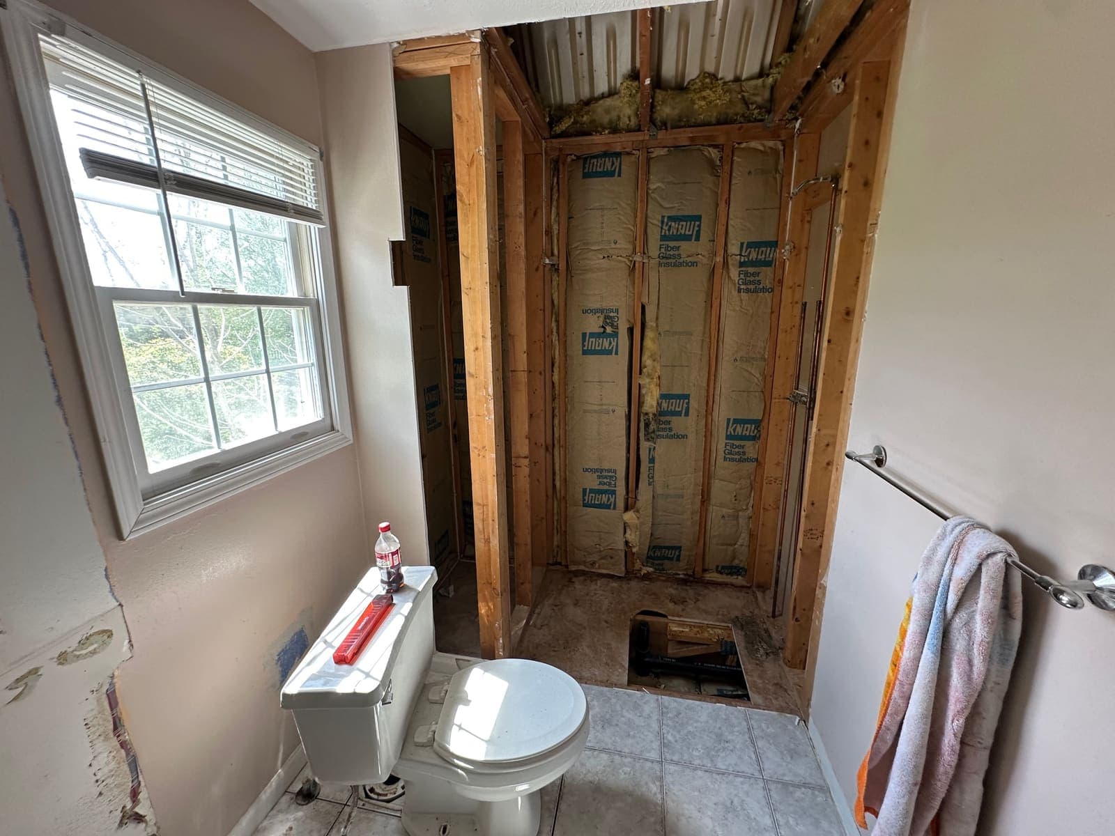 during photo of the Twinsburg master bath remodel